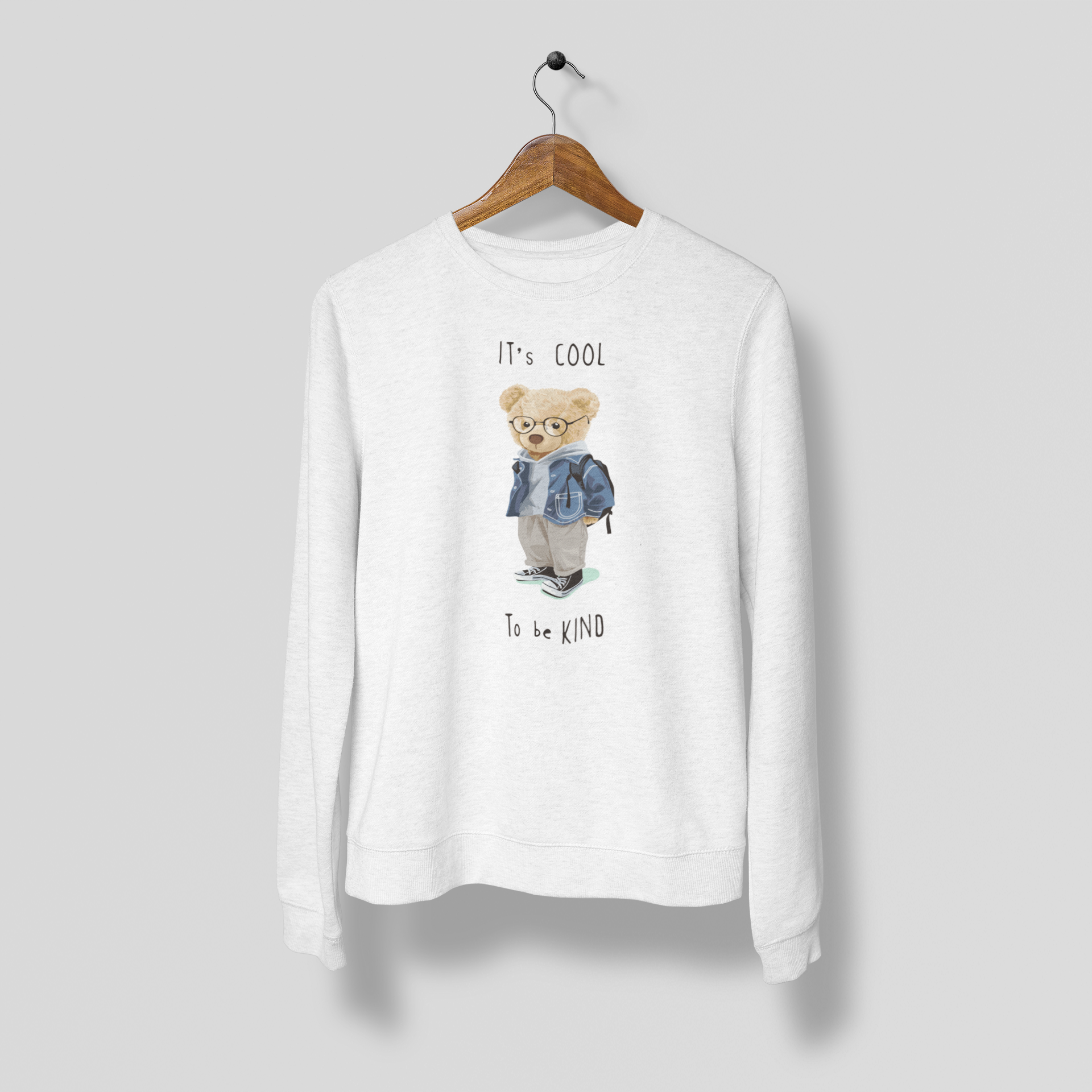 Cool iconic Bear Phrases Sweatshirt White