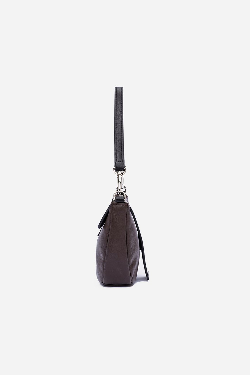 Genuine Leather Tote Handbag Brown